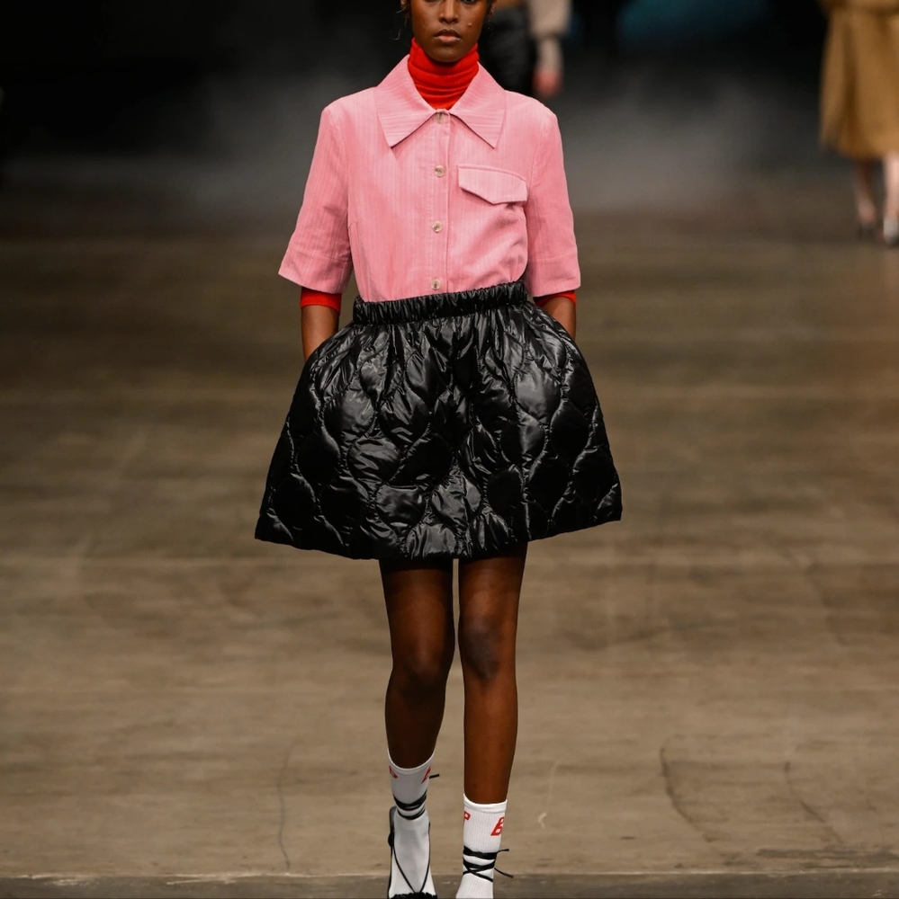 Mini Puffer Winter Skirt Runway Collection